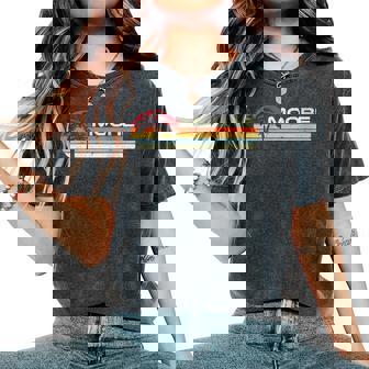 Moore Nom De Familleintage Des Années 80 Et 90 Coucher De Soleil Avec Palmiers T-shirt oversize confortable pour femme - Cadeauxyz