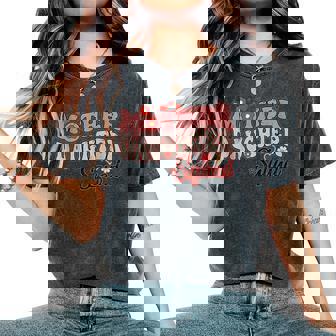 Mother Daughter Squad Matching Mom Groovy Women's Oversized Comfort T-Shirt - Thegiftio UK