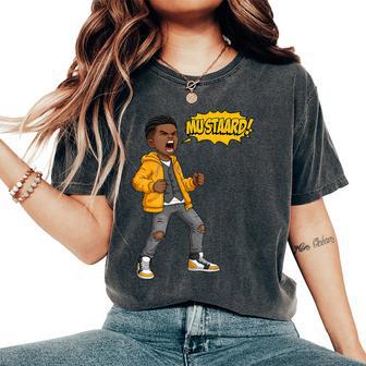 Mustard Bold Statement Urban Style Boys Girls Women's Oversized Comfort T-Shirt - Thegiftio UK