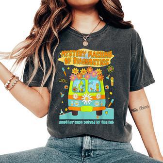 Mystery Machine Of Diagnostics Lab Tech Lab Week 2025 Women's Oversized Comfort T-Shirt - Thegiftio UK