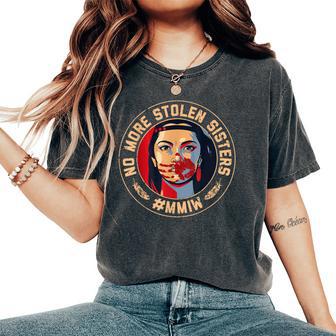 No-More Stolen Sister Red Hand Mmiw Awareness America Native Women's Oversized Comfort T-Shirt - Thegiftio UK