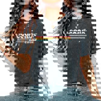 Oceanside California Vintage 70'S 80'S Retro Style Women Women's Oversized Comfort T-Shirt | Mazezy