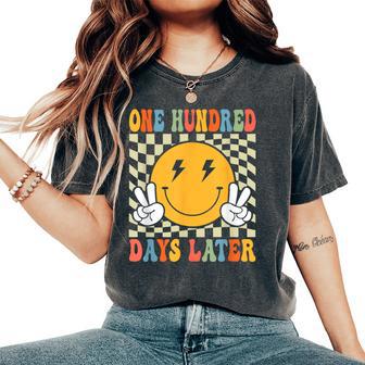 One Hundred 100 Days Later 100Th Day Of School Teacher Kid Women's Oversized Comfort T-Shirt - Thegiftio UK