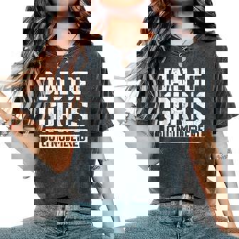 Outnumbered Dad Of Girls Father's Day Women's Oversized Comfort T-Shirt - Seseable