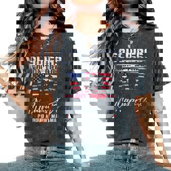 Proud Army Mama Mother Women's Oversized Comfort T-Shirt - Seseable
