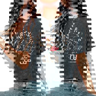 Retro Feral Aunt Social Club Tiger Mama Happy Women's Oversized Comfort T-Shirt - Thegiftio