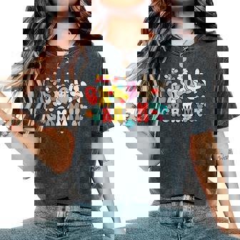 Retro Groovy Grammy Family Matching Mother's Day Women's Oversized Comfort T-Shirt - Thegiftio UK