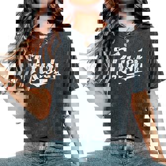 Rush Surname Vintage Retro Boy Girl Women's Oversized Comfort T-Shirt - Seseable