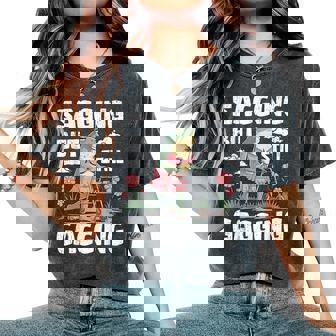 Sagging But Still Gagging Meme Frog Humor Girls Women's Oversized Comfort T-Shirt | Seseable CA