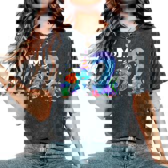 Sea Turtle Birthday I'm 2 Ocean Theme Niña De Segundo Cumpleaños Camiseta extragrande cómoda para mujer - Regaloses