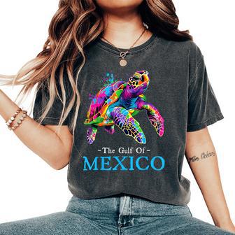 Sea Turtle The Gulf Of Mexico Forever El Golfo De México Women's Oversized Comfort T-Shirt - Thegiftio UK