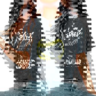 Softball Godmother Family Matching Players Women's Oversized Comfort T-Shirt | Mazezy