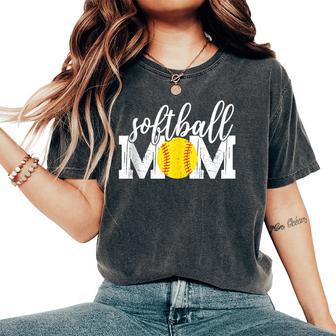 Softball Mom Fans Baseball Mother's Day Women's Oversized Comfort T-Shirt - Thegiftio UK