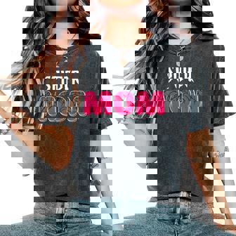 Spider Mom Groovy Family Party Mama Women's Oversized Comfort T-Shirt | Mazezy