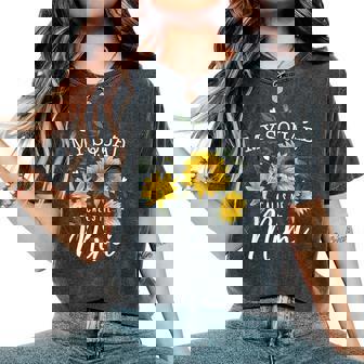 My Squad Calls Me Mimi Grandma Sunflower Women's Oversized Comfort T-Shirt | Mazezy