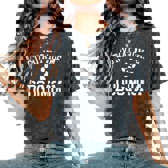 Stay At Home Dog Mom Women's Oversized Comfort Colors T-Shirt - Monsterry