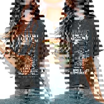 I Survived Today's Tummy Ache Groovy Cat Women's Oversized Comfort T-Shirt - Thegiftio UK