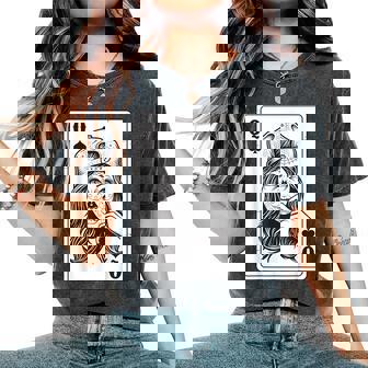 Tête De Mort King And Queen 22 Cartes Cœurs Assortis T-shirt oversize confortable pour femme - Cadeauxyz