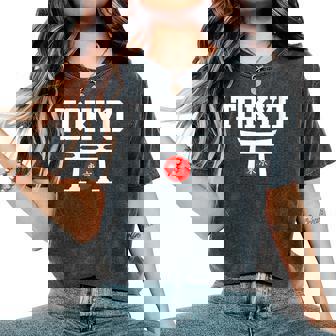 Tokyo Tokio Japon Drapeau Japonais T-shirt oversize confortable pour femme - Cadeauxyz