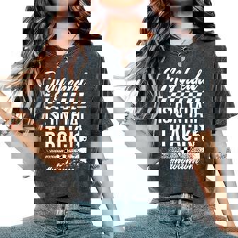 On That Track Moto Mom Motocross Mom Motocross Rider Mother Women's Oversized Comfort T-Shirt | Mazezy