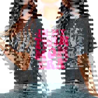 In My Twin Mom Era Groovy Mom Of Twins Mother's Day Women's Oversized Comfort T-Shirt | Mazezy