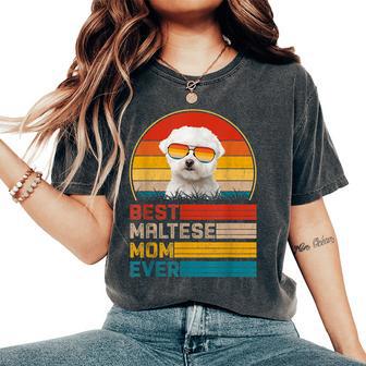 Vintage Best Maltese Mom Ever Mother's Day Women's Oversized Comfort T-Shirt - Thegiftio UK