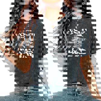 Vintage Kiss My-Bass Fishing Lover Bass Fisher Mens Women's Oversized Comfort T-Shirt - Thegiftio UK