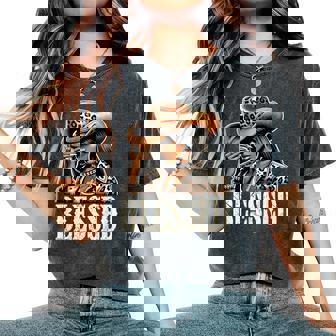 Vintage Retro Black Western Cowgirl African Christian Woman Women's Oversized Comfort T-Shirt - Seseable
