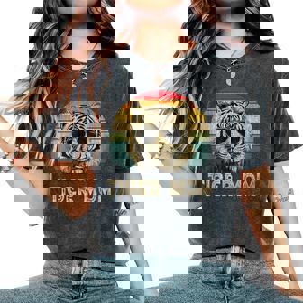 Vintage Tiger Mom Tiger Lovers Mommy Mother's Day Women's Oversized Comfort T-Shirt | Mazezy