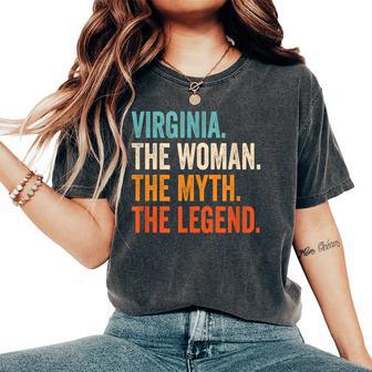 Virginia The Woman The Myth The Legend Nombreirginia Camiseta extragrande cómoda para mujer - Regaloses