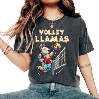 Volley Llama Volleyball Sport Team Women Women's Oversized Comfort T-Shirt - Thegiftio UK