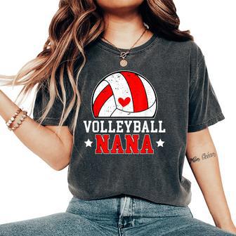Volleyball Nana Grandma Cute Nana Of A Volleyball Player Women's Oversized Comfort T-Shirt - Thegiftio UK