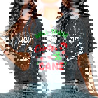 Will Trade Mom For Candy Cane Boys Girls Christmas Premium Women's Oversized Comfort Colors T-Shirt - Monsterry
