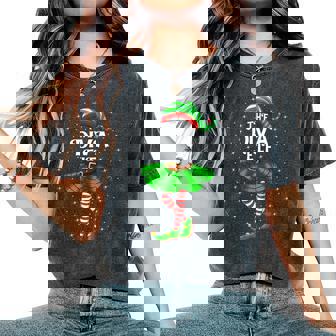Xmas Matching Family Girls Mom The Diva Elf Christmas Women's Oversized Comfort T-Shirt | Mazezy