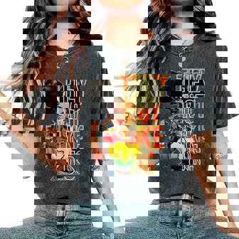 They Not Like Us Black History Melanin African Black Women Women's Oversized Comfort T-Shirt - Monsterry