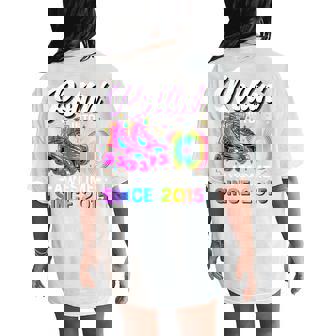 10Th Birthday Girl 10 Year Old Roller Skate Skating Women's Oversized Comfort T-Shirt Back Print - Seseable