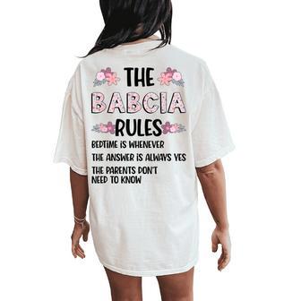 Babcia Grandma Rules Babcia Grandmother Women's Oversized Comfort T-Shirt Back Print - Thegiftio UK