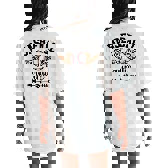 Baseball Auntie Baseball Auntie Game Day Senior Night Women's Oversized Comfort T-Shirt Back Print - Seseable