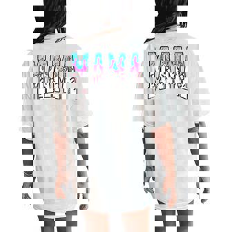 Baseball Mama Ice Cream Drip With Sprinkles Baseball Mom Women's Oversized Comfort T-Shirt Back Print - Thegiftio