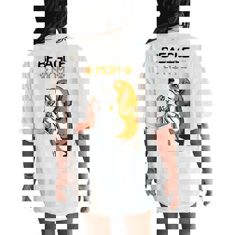 Beagle Mom Dog Mama Girl Mother´S Day Women's Oversized Comfort T-Shirt Back Print - Seseable