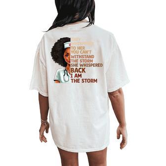 Black History Month Nurse Proud Black African American Nurse Women's Oversized Comfort T-Shirt Back Print - Thegiftio UK