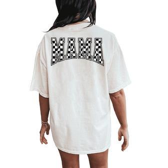 Checkered Mama Mommy Happy Mother's Day Mom Life Women Women's Oversized Comfort T-Shirt Back Print | Seseable CA