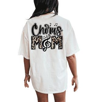 Chorus Leopard Proud Chorus Mama Musical Marching Band Women's Oversized Comfort T-Shirt Back Print - Thegiftio UK