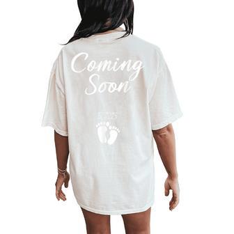 Coming Soon 2025 Pregnancy Announcement Mother's Day Women's Oversized Comfort T-Shirt Back Print - Thegiftio UK