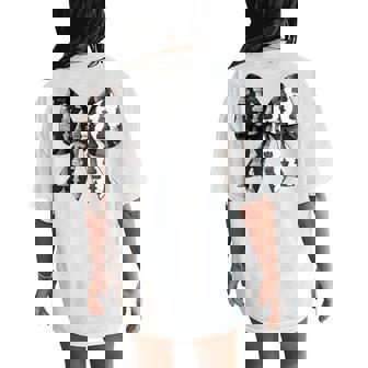 Coquette Bow Chess Player Chess Piece Ribbon Mom Women's Oversized Comfort T-Shirt Back Print | Mazezy