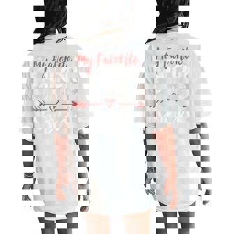 My Favorite Sailor Calls Me Mom Sailor’S Mom Women's Oversized Comfort T-Shirt Back Print - Thegiftio