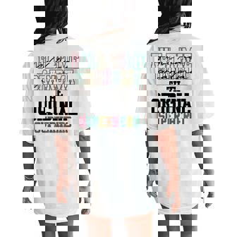 Full Time Grandma Superhero Women's Oversized Comfort T-Shirt Back Print | Mazezy