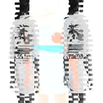 Gulf Of Mexico For Retro Vintage Beach Women's Oversized Comfort T-Shirt Back Print - Monsterry