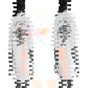 Gulf Of Mexico Turtle Vintage Women's Oversized Comfort T-Shirt Back Print | Mazezy