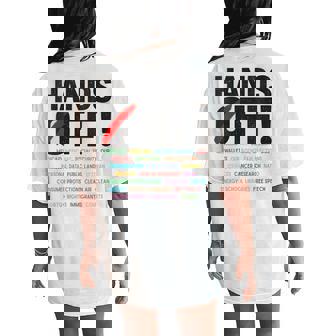 Hands Off My Country Our Social Security Political Protest Women's Oversized Comfort T-Shirt Back Print | Mazezy